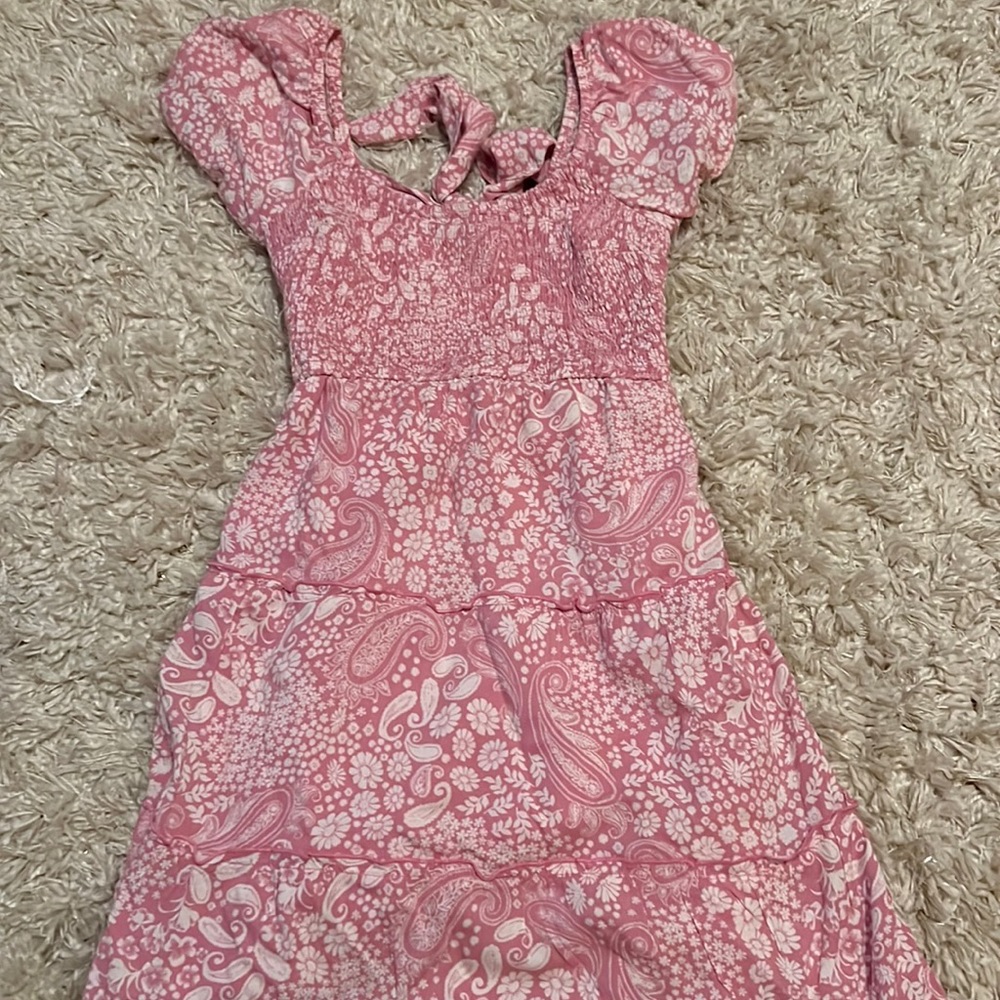 Hollister, short sleeve, dress, ties in back, cute pattern